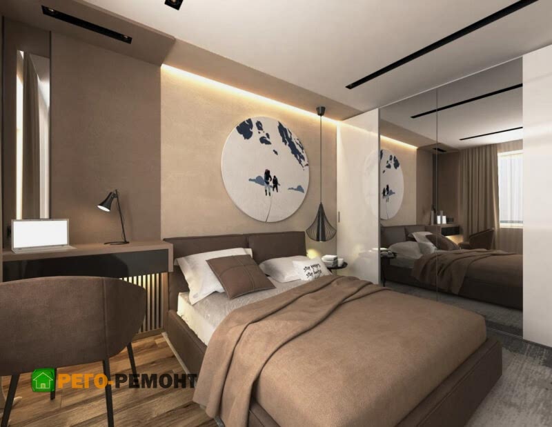 Визуализации интерьера спальни на ул. Нагорная