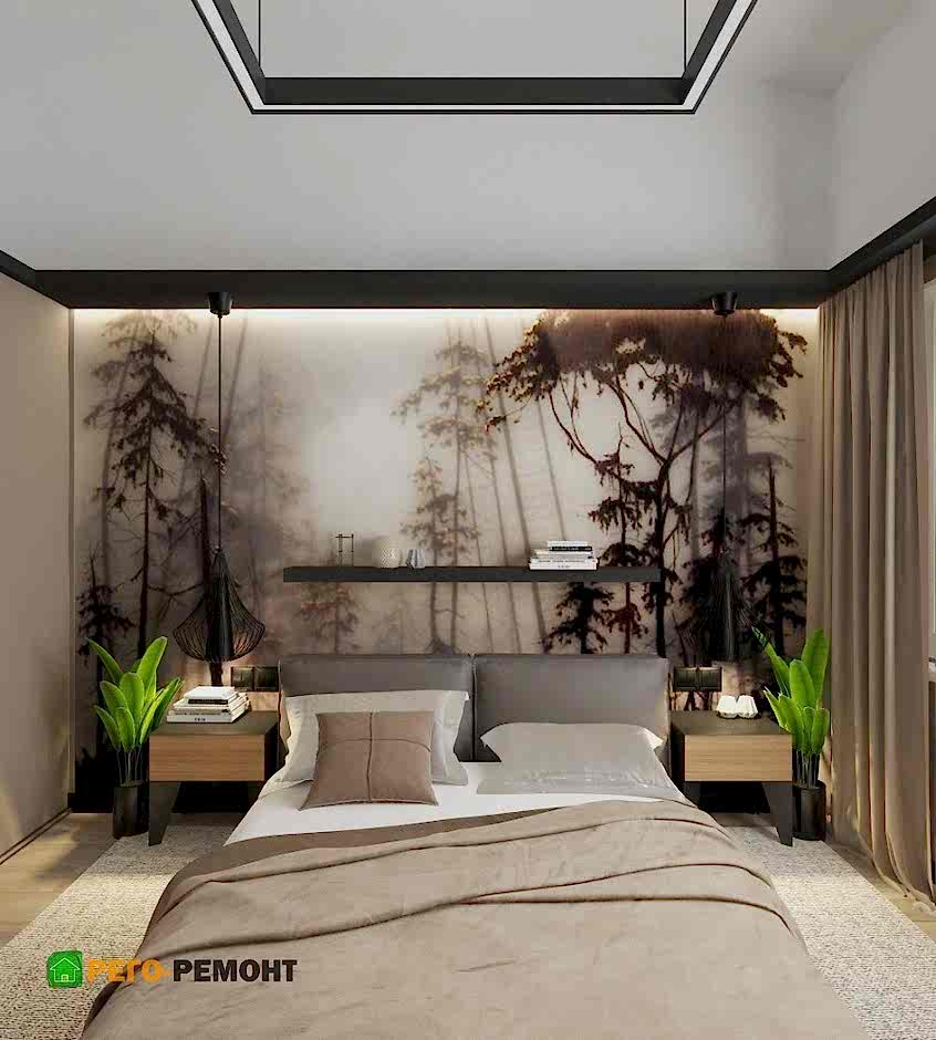 Спальная комната в коттедже 109 кв.м