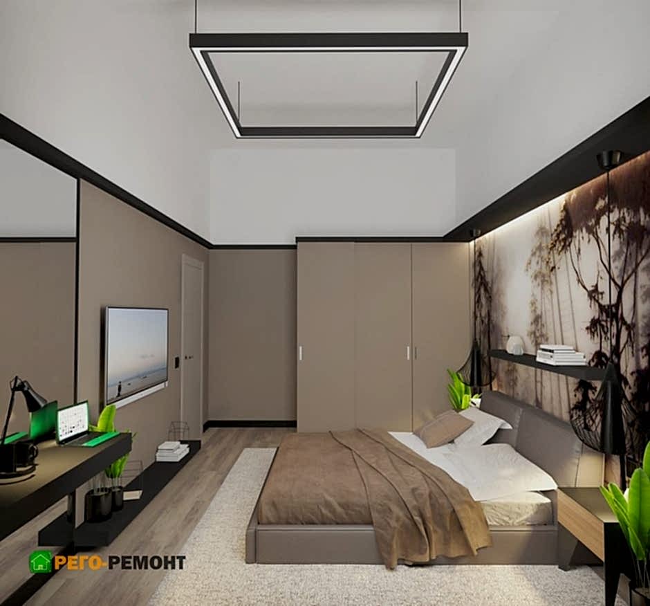 Спальная комната в коттедже 109 кв.м